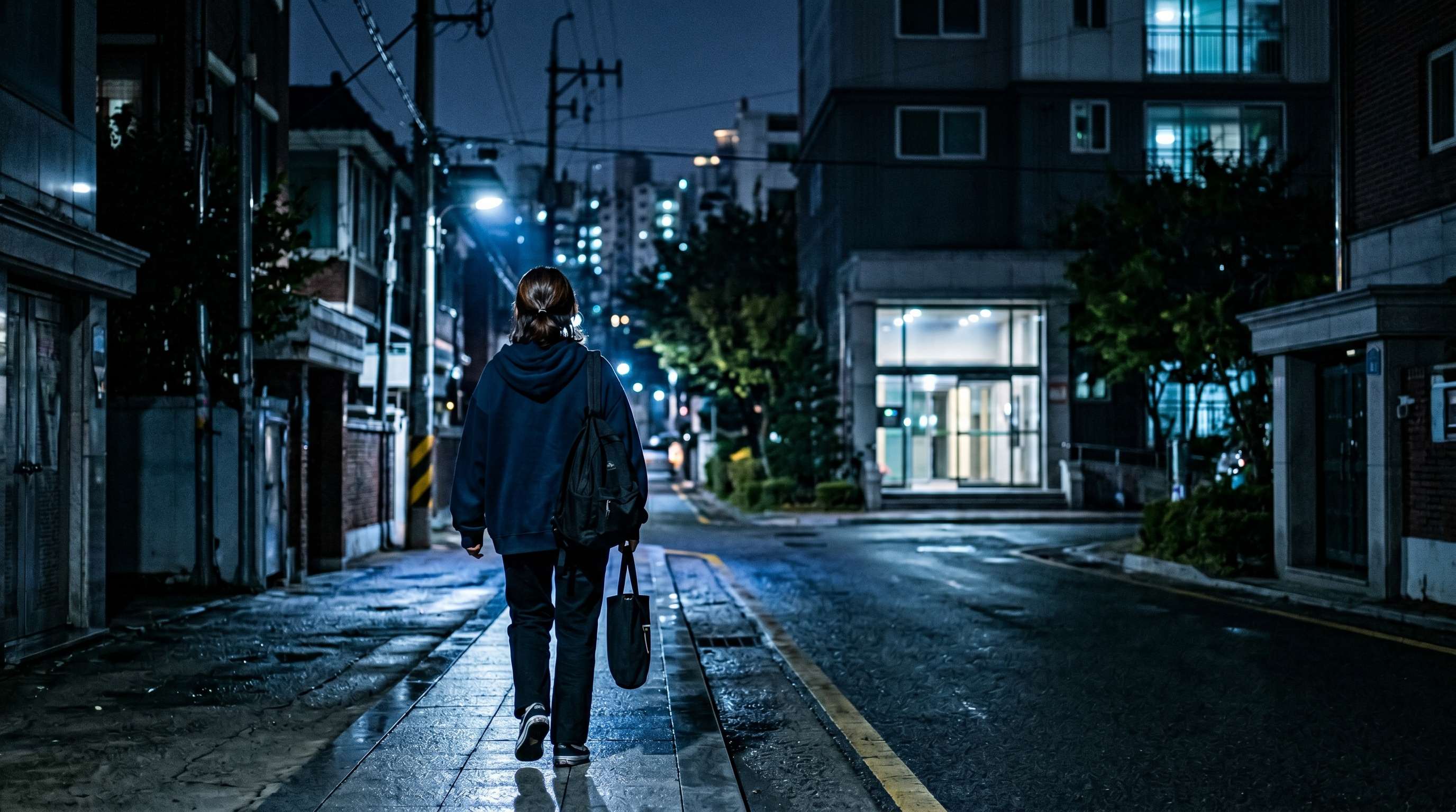 혼자 귀가할 때 안전 루틴 — 야간 귀가 동선 안내 이미지